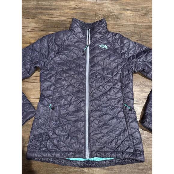 THE NORTH FACE Jacket ThermoBall Insulated Puffer Ripstop Nylon Purple Sz Sm - Picture 2 of 6